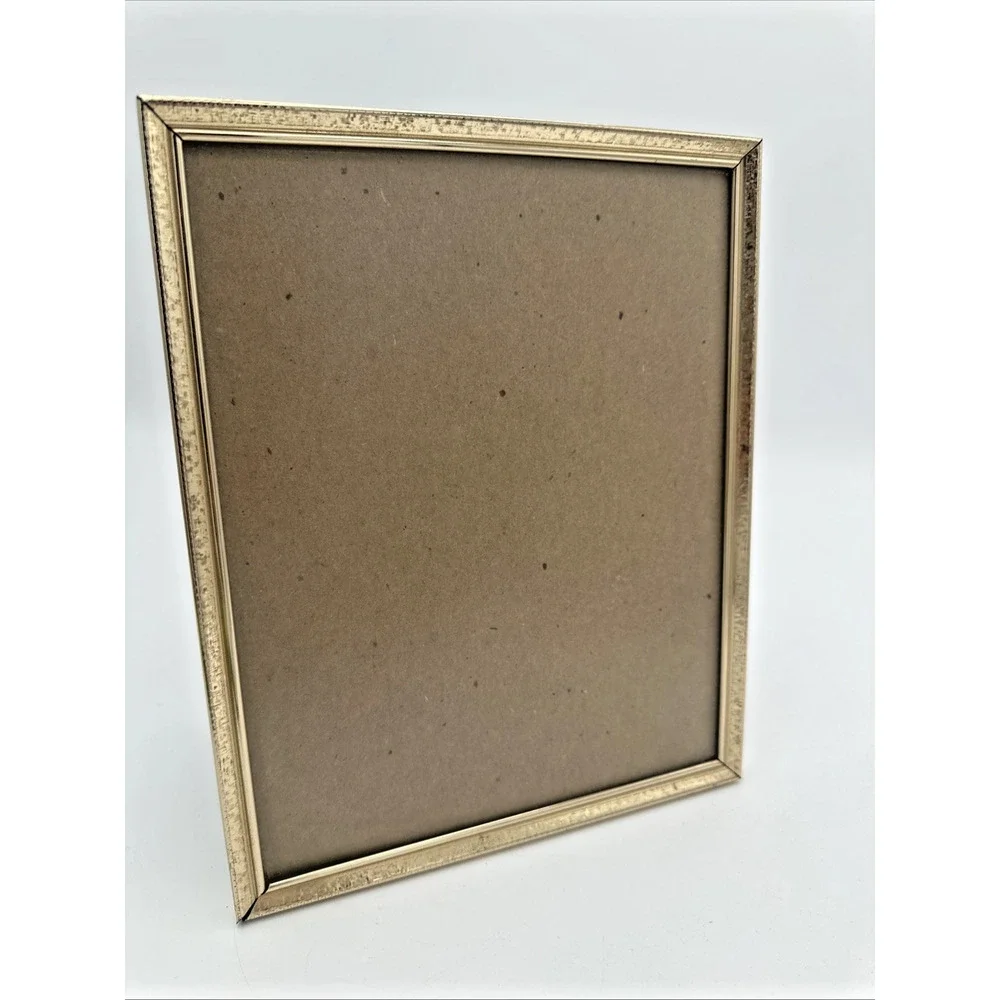 3 Vintage Metal Brass Picture Frames Gold /Silver Ornate Embossed 8x10 MCM